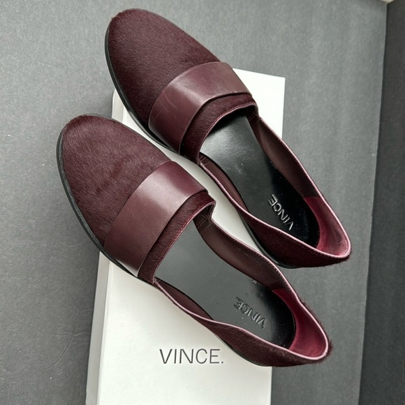 Stylish Vince. 'Fig' Color Calf Hair 'Mason' Loafer Flats size 7.5M - Picture 5 of 10